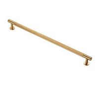 Loops Lined Bar Door Pull Handle - 274mm X 13mm - 224mm Centres - Satin Brass