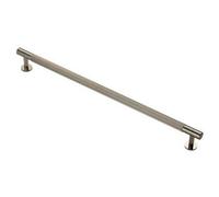 Loops Lined Bar Door Pull Handle - 370mm X 13mm - 320mm Centres - Satin Nickel