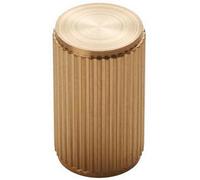 Loops Lined Cylindrical Cupboard Door Knob - 18mm Dia - Satin Brass Cabinet Handle