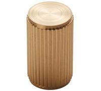 Loops Lined Cylindrical Cupboard Door Knob - 18mm Dia - Satin Brass Cabinet Handle in Metallics Loops Metallics