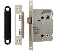 Locking Bathroom Door Sashlock Latch Square Forend 76mm Satin Nickel