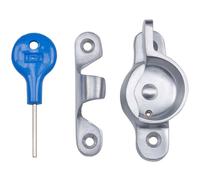 Loops Locking Fitch Pattern Sash Window Fastener 49mm Fixing Centres Satin Chrome Loops Multicolor