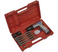 Loops Long Stroke Air Hammer & Chisel Kit - 1/4" BSP - 67mm Stroke - Storage Case in Metallics Loops Metallics