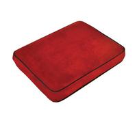 Loops Luxury Memory Foam Neck Travel Cushion With Soft Velour Cover In Red