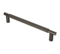 Loops Luxury T Bar Knurled Pull Handle - 450mm Matt Bronze - Kitchen Door Cabinet