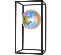 Loops Matt Black Table Lamp - Iridescent Glass Shade - 3W Led G9