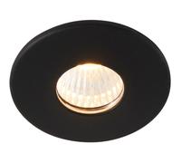 Loops Mini Recessed Downlight Fixture - 4W Warm White COB LED Driver - Matt Black Loops Black