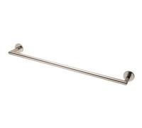 Loops Mitred Bathroom Single Towel Rail Concealed Fix 600mm Centres Bright Steel