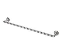 Loops Mitred Bathroom Single Towel Rail Concealed Fix 600mm Centres Satin Steel