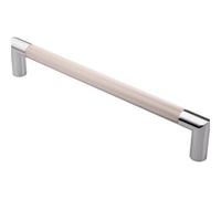 Loops Mitred Reeded Door Pull Handle - 320mm X 20mm - 300mm Centres Satin Nickel