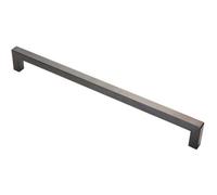 Loops Mitred Square Bar Pull Handle - Matt Black - 450mm Centres D Type Door Drawer