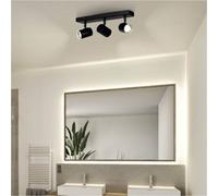 Loops Modern Black Triple Bar Bathroom Ceiling Spotlight With Gu10 Fittings For Stylish Indoor Lighting
