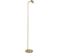 Loops Modern Floor Lamp, Brushed Brass, GU10 Socket, Indoor Lighting, 151cm Height, Foot Switch, Class II Protection