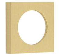Loops Modern Satin Brass Square Outer Rose For Escutcheon - Solid Brass Key Hole Cover