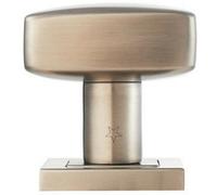 Loops Modern Square Door Knob - 62 X 62mm - 52mm Concealed Rose - Satin Steel