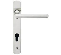 Loops Multi-Point Locking Door Handle - 92mm Euro Profile - Slim Bar Lever Satin Steel