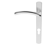 Loops Multi-Point Locking Door Handle Euro Profile Slim Arched Satin Chrome Left Hand