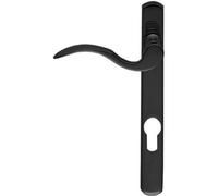 Loops Multi-Point Locking Door Handle - Euro Profile - Slim Matt Black Left Hand
