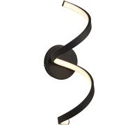 Loops Non Automatic Outdoor LED Wall Light - Textured Black & White Diffuser Loops Black