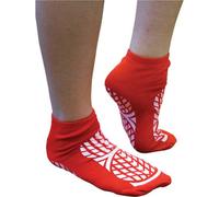 Loops Non-Slip Double Sided Tread Socks In Red For Uk Sizes 4-7 - Machine Washable Comfort