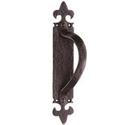 Loops Offset Traditional Forged Pull Handle 263.5 X 67mm Black Antique Right Hand