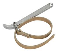 Loops Oil Filter Strap Wrench - Drop Forged Steel - 60mm to 140mm Rubberised Strap in Metallics Loops Metallics