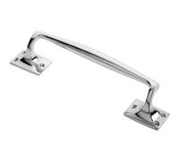 Loops One Piece Door Pull Handle 250mm Length 54mm Projection Polished Chrome