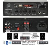 Loops Outdoor Bluetooth Speaker Kit 4x Black Karaoke Stereo Amp Garden BBQ Parties Loops Black