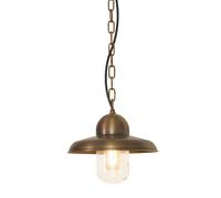 Loops Outdoor IP44 1 Bulb Ceiling Chain Lantern Aged Brass LED E27 100W in Metallics Loops Metallics