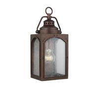 Loops Outdoor IP44 1 Bulb Wall Light Lantern Copper Oxide LED E27 60W d00927 Loops Copper