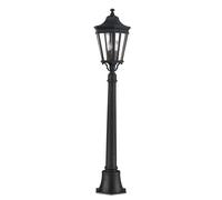 Loops Outdoor IP44 2 Bulb Short Mini Lamp Post Pillar Black LED E14 60W Loops Black
