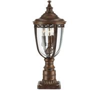 Loops Outdoor IP44 3 Bulb Wall Ground Pedestal Lamp British Bronze LED E14 60W Loops Multicolor