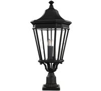 Loops Outdoor IP44 3 Bulb Wall Ground Pedestal Light Black LED E14 60W d00674 Loops Black