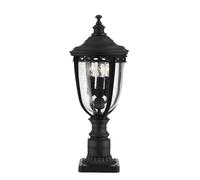 Loops Outdoor IP44 3 Bulb Wall Ground Pedestal Light Black LED E14 60W d00718 Loops Black