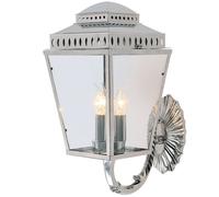 Loops Outdoor IP44 3 Bulb Wall Light Highly Polished Nickel LED E14 60W in Metallics Loops Metallics