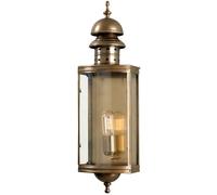 Loops Outdoor IP44 Wall Light Aged Brass LED E27 100W d00474 in Metallics Loops Metallics