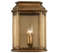 Loops Outdoor IP44 Wall Light Aged Brass LED E27 100W d02504 in Metallics Loops Metallics