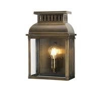 Loops Outdoor IP44 Wall Light Aged Brass LED E27 100W d02568 in Metallics Loops Metallics