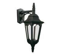 Loops Outdoor IP44 Wall Light Sconce Black LED E27 100W Bulb External d02083 Loops Black