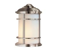 Loops Outdoor IP44 Wall Light Sconce Brushed Steel LED E27 60W Bulb External d00823 in Metallics Loops Metallics