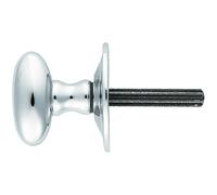 Oval Rack Bolt Thumbturn Lock Steel Spline Spindle 36mm Rose Polished Chrome Loops Metallics One Size