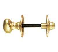 Loops Oval Thumbturn Lock With Coin Release Handle On 36mm Rose Polished Brass
