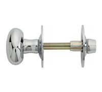 Oval Thumbturn Lock With Coin Release Handle On 36mm Rose Polished Chrome