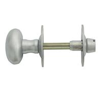 Loops Oval Thumbturn Lock With Coin Release Handle On 36mm Rose Satin Chrome Loops Multicolor