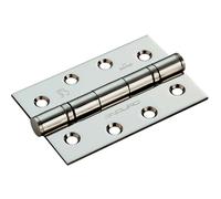 Loops PAIR 102 x 68 x 2.2mm Ball Bearing Hinge Stainless Steel Interior Door in Metallics Loops Metallics