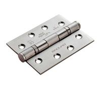 Loops PAIR 102 x 76 x 3mm 13 Ball Bearing Hinge Satin Stainless Steel Interior Door in Metallics Loops Metallics