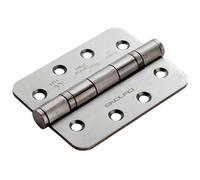 Loops PAIR 102 x 76 x 3mm 13 Ball Bearing Hinge Satin Stainless Steel Rounded Edge in Metallics Loops Metallics