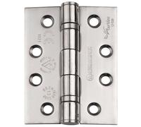 Loops Pair 13 Ball Bearing Radius Door Hinge - 102 X 76mm Satin Stainless Steel