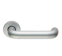 PAIR 19mm Round Bar Safety Lever on Round Rose Concealed Fix Satin Aluminium Loops Multi One Size