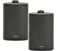 Loops (PAIR) 2x 5.25" 90W Black Outdoor Rated Speakers Wall Mounted HiFi 8Ohm & 100V Loops Black